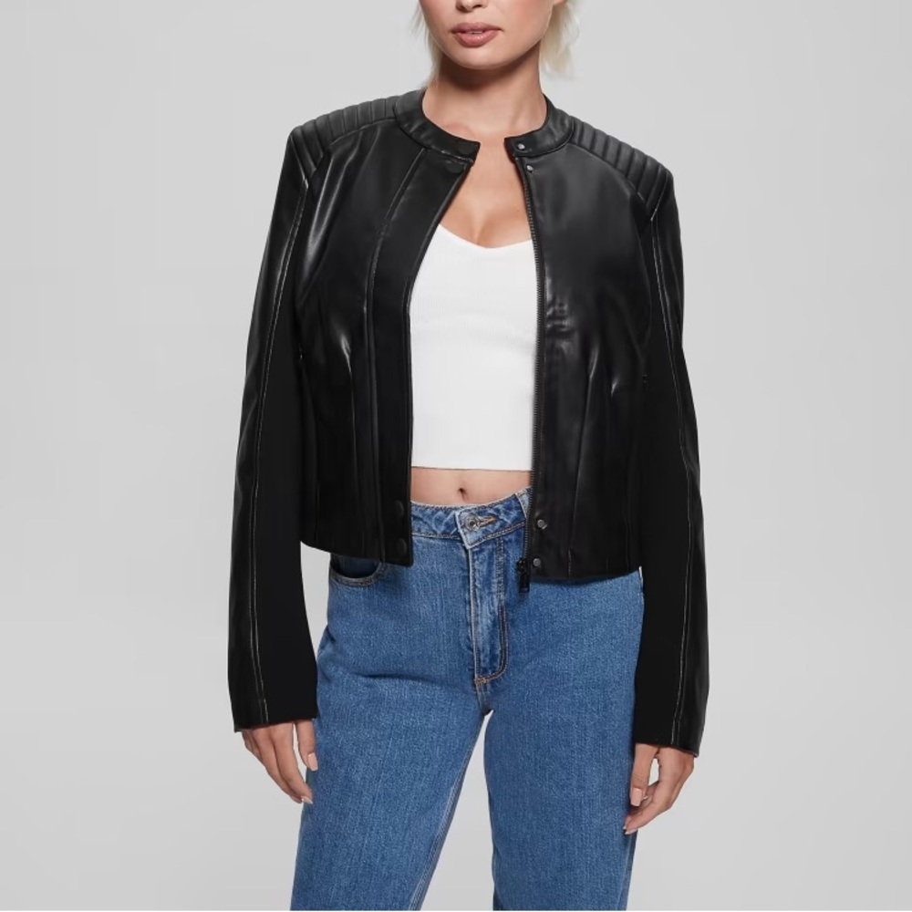 Fiammetta Moto Jacket GUESS SIZE L - Picture 3 of 5